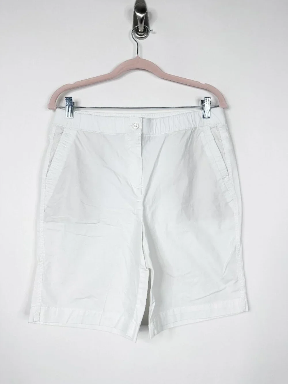 2/$30 Chico's High Rise Bermuda Short White Medium #A1958